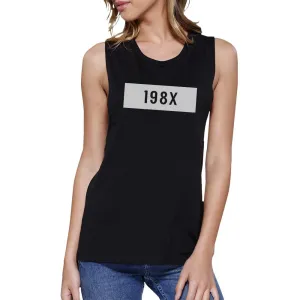 198X Women's Muscle Tee- Black
