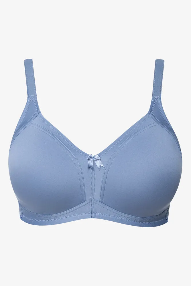 2 Pack Non Padded Wire Free Bras Blue