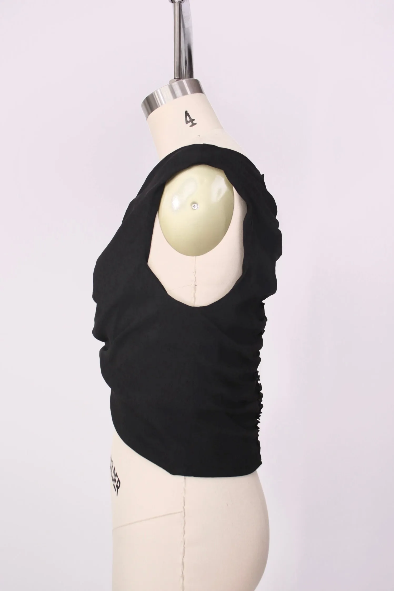 2023 Versace Crepe Ruched Top