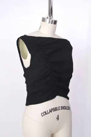 2023 Versace Crepe Ruched Top