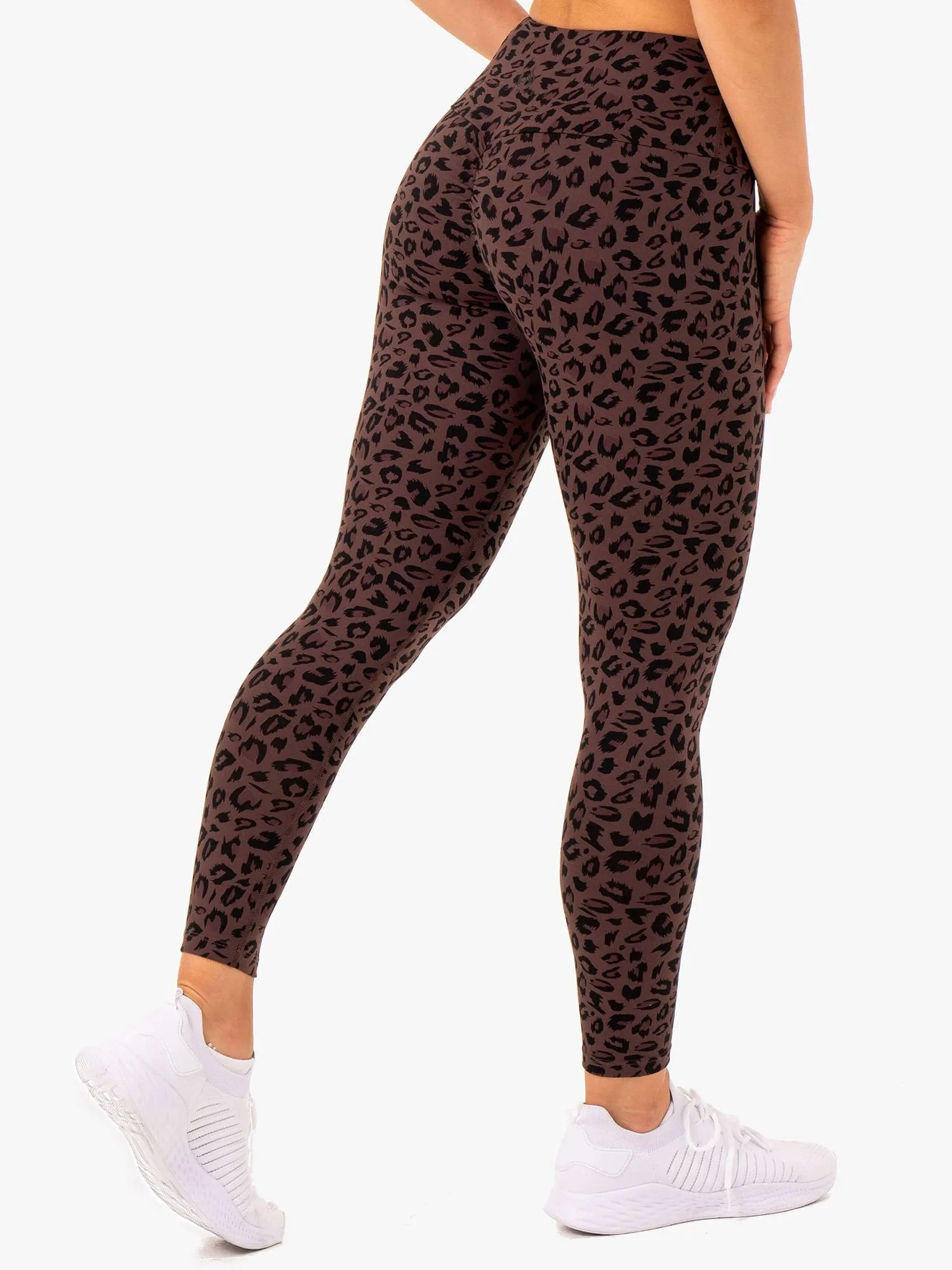 Adapt High Waisted Scrunch Leggings - Chocolate Leopard