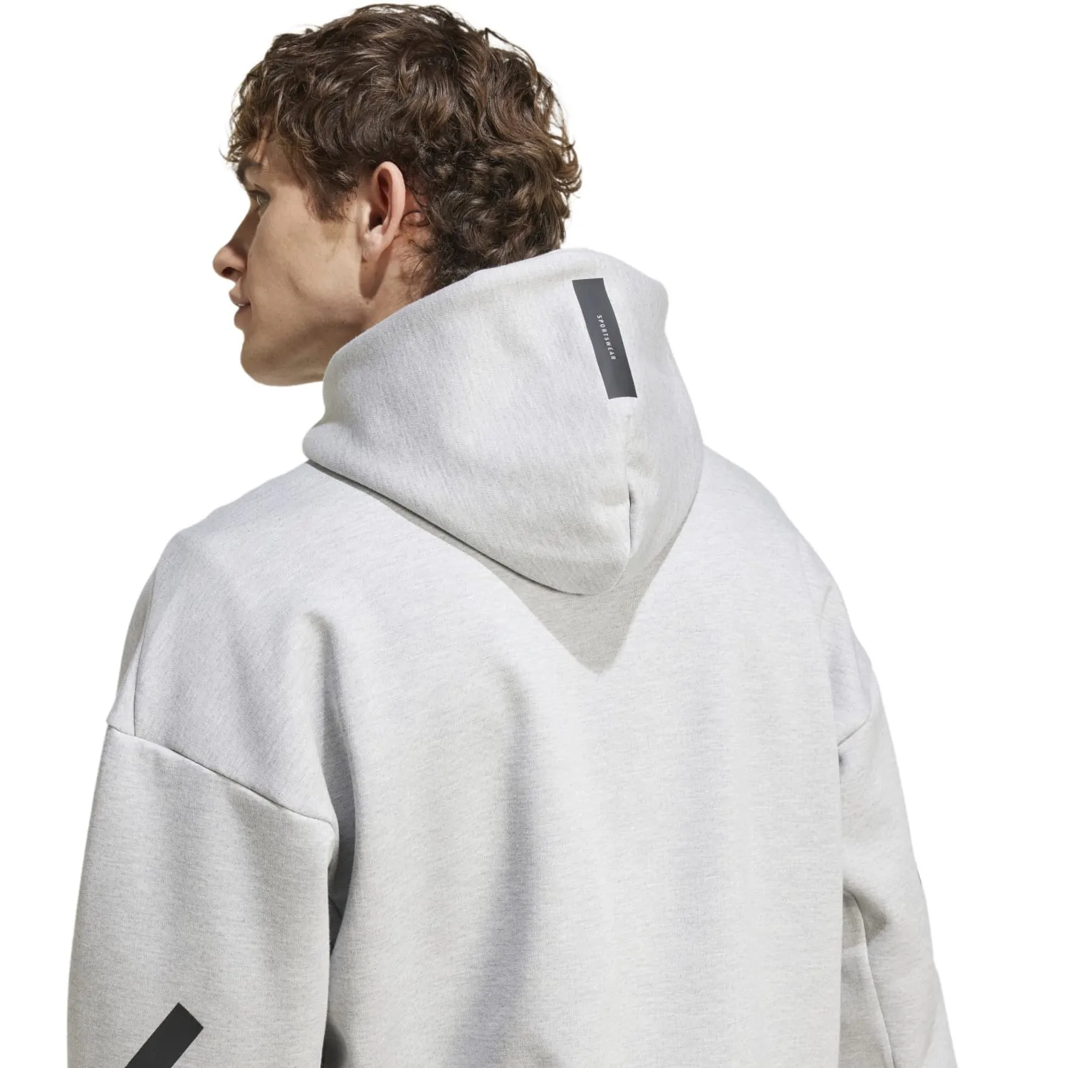 Adidas Men Z.N.E. Full Zip Hooded Track Jacket Grey JF2450