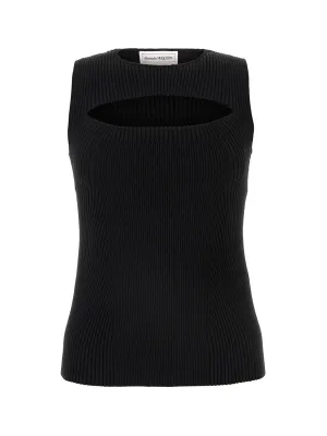 Alexander Mcqueen Black Sleeveless