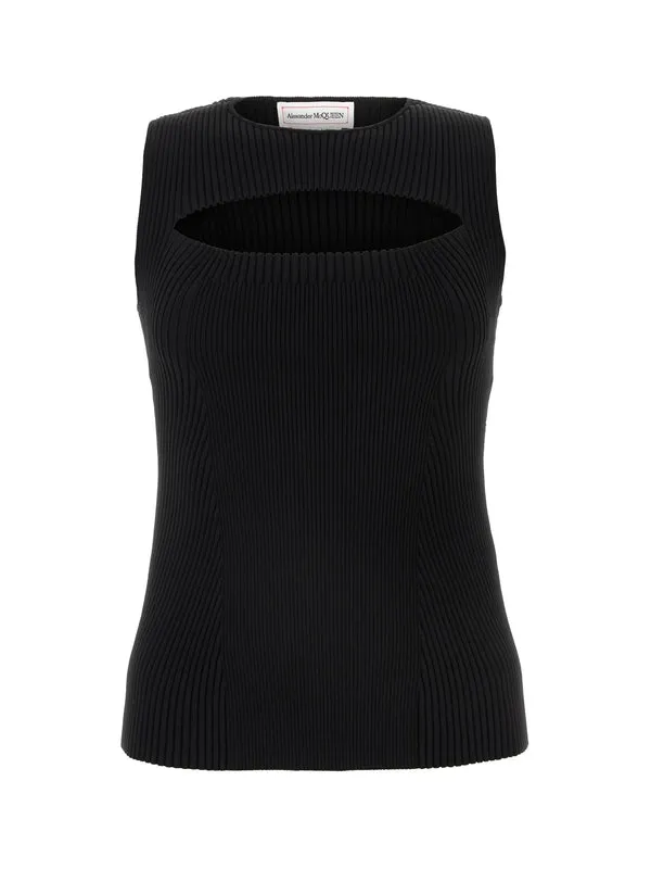 Alexander Mcqueen Black Sleeveless