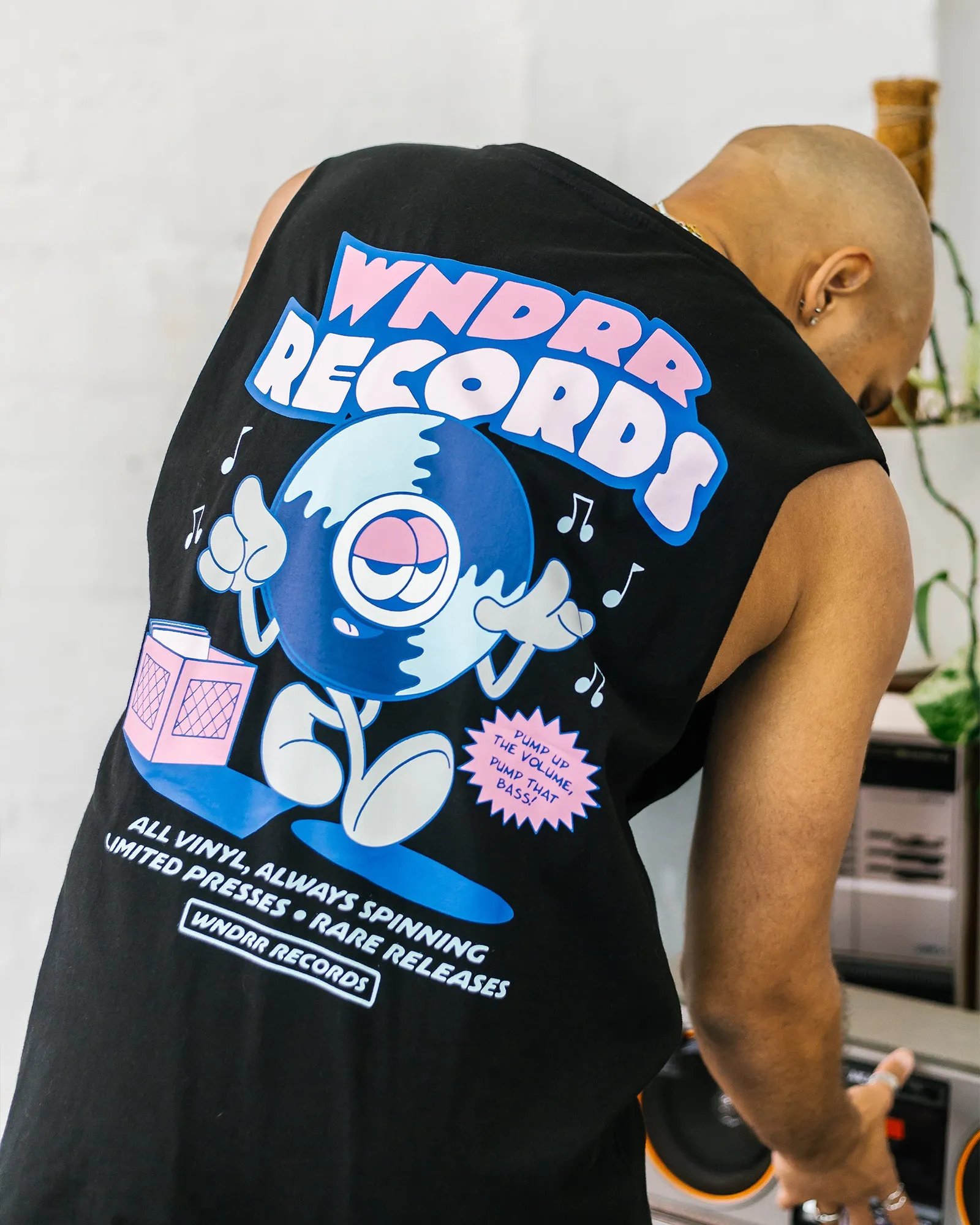 ALL VINYL MUSCLE TOP - BLACK