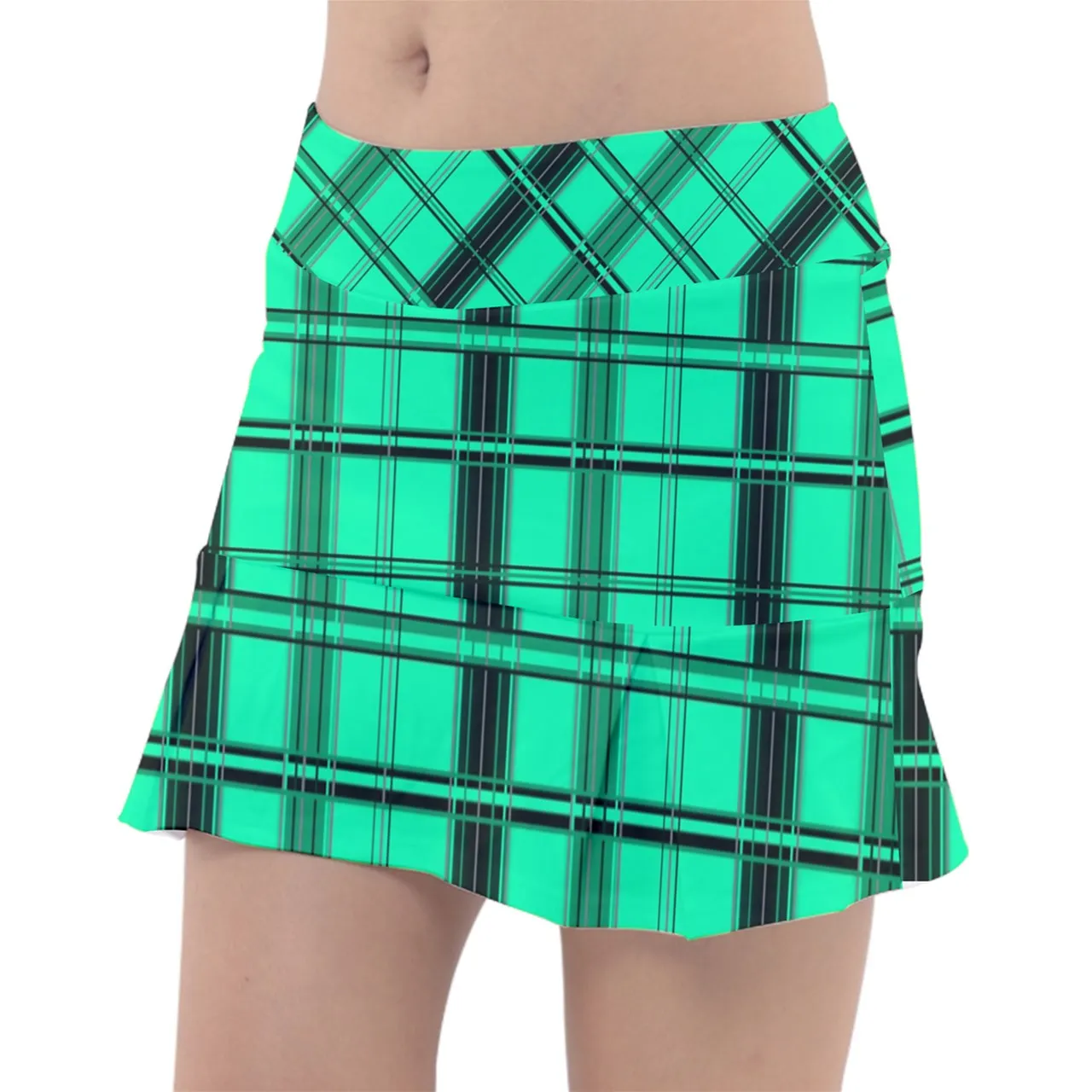 Alt Green y2k plaid Classic Tennis Skirt