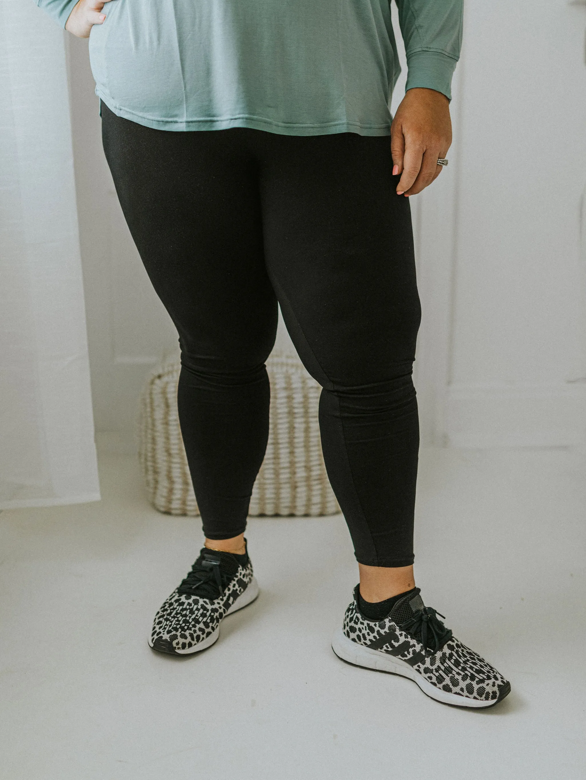 Anchored Full Length Black Leggings
