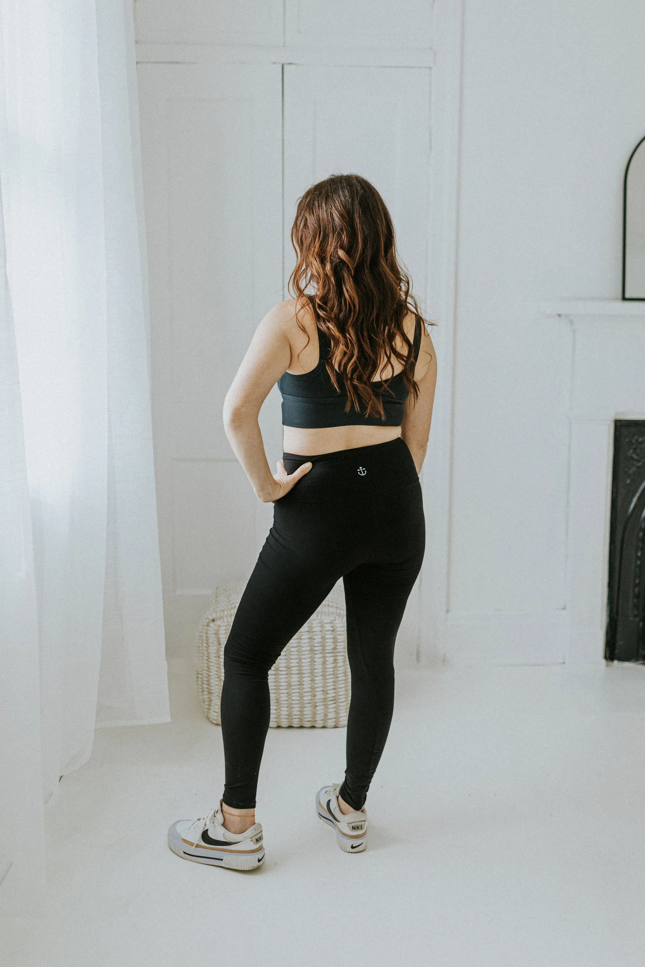 Anchored Full Length Black Leggings