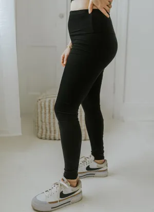 Anchored Full Length Black Leggings