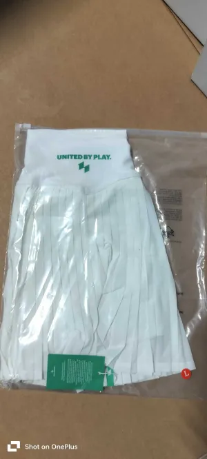 Athletic Tennis Skirts with Shorts Pockets - L,White