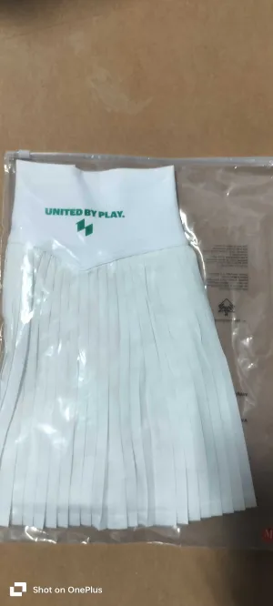 Athletic Tennis Skirts with Shorts Pockets - M,White