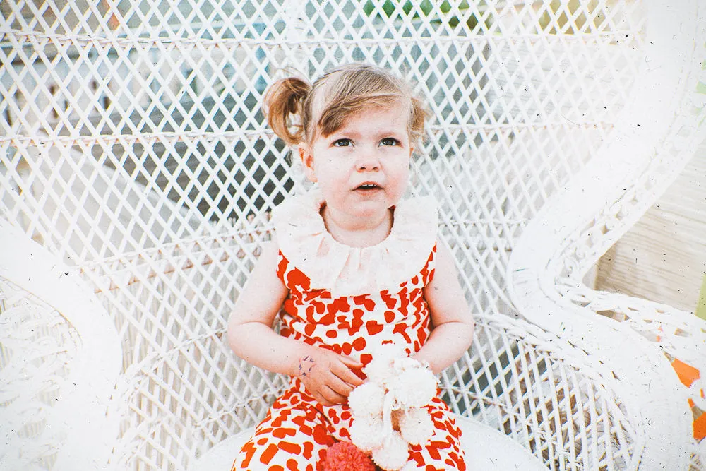 Baby Blouse // coral stains // 0-3m // LAST ONE
