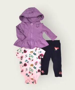 BABY GIRL SIZE 6/12 MONTHS - 3 Piece Mix N Match Outfit EUC B24