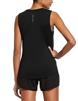BALEAF Women's Workout Tank Tops Sleeveless Running Shirts Activewear Gym Tops Black Size
