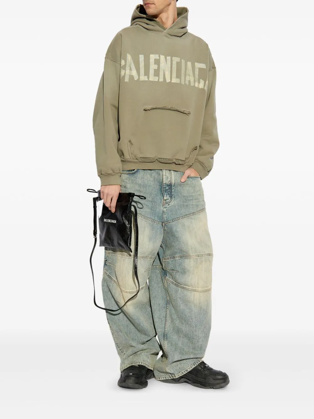 Balenciaga Tape Type Cotton Hoodie