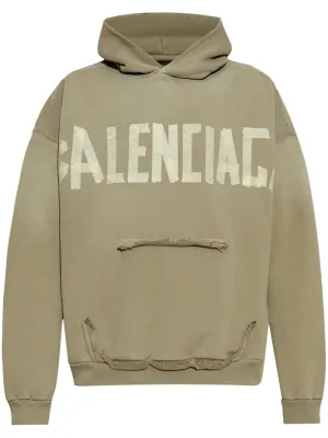 Balenciaga Tape Type Cotton Hoodie