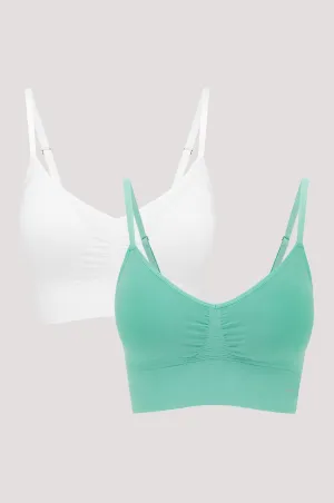 Bamboo Ultimate Skinny Strap Bra 2pk - No Returns