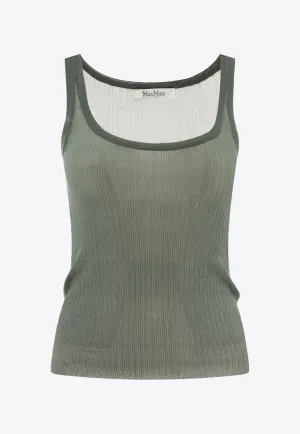 Bastia Ribbed Silk Tank Top