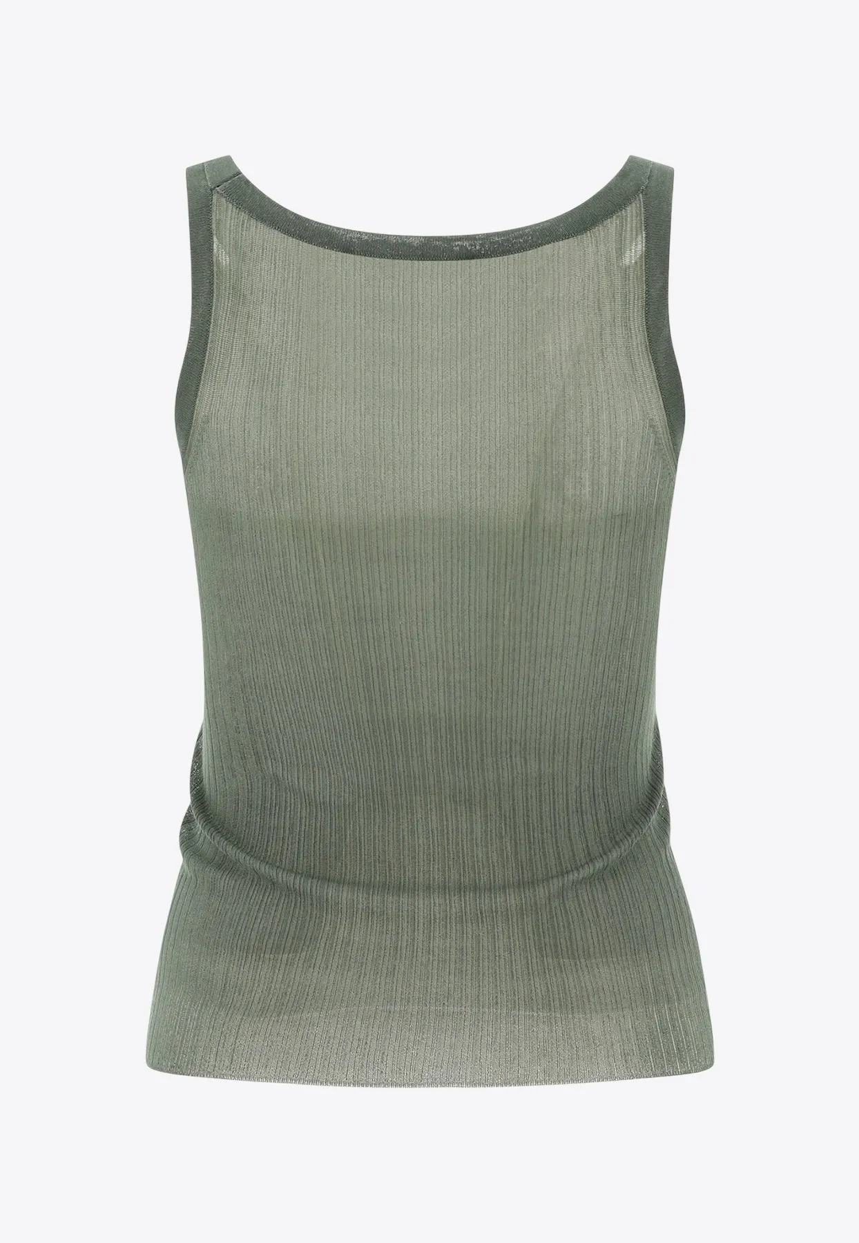 Bastia Ribbed Silk Tank Top