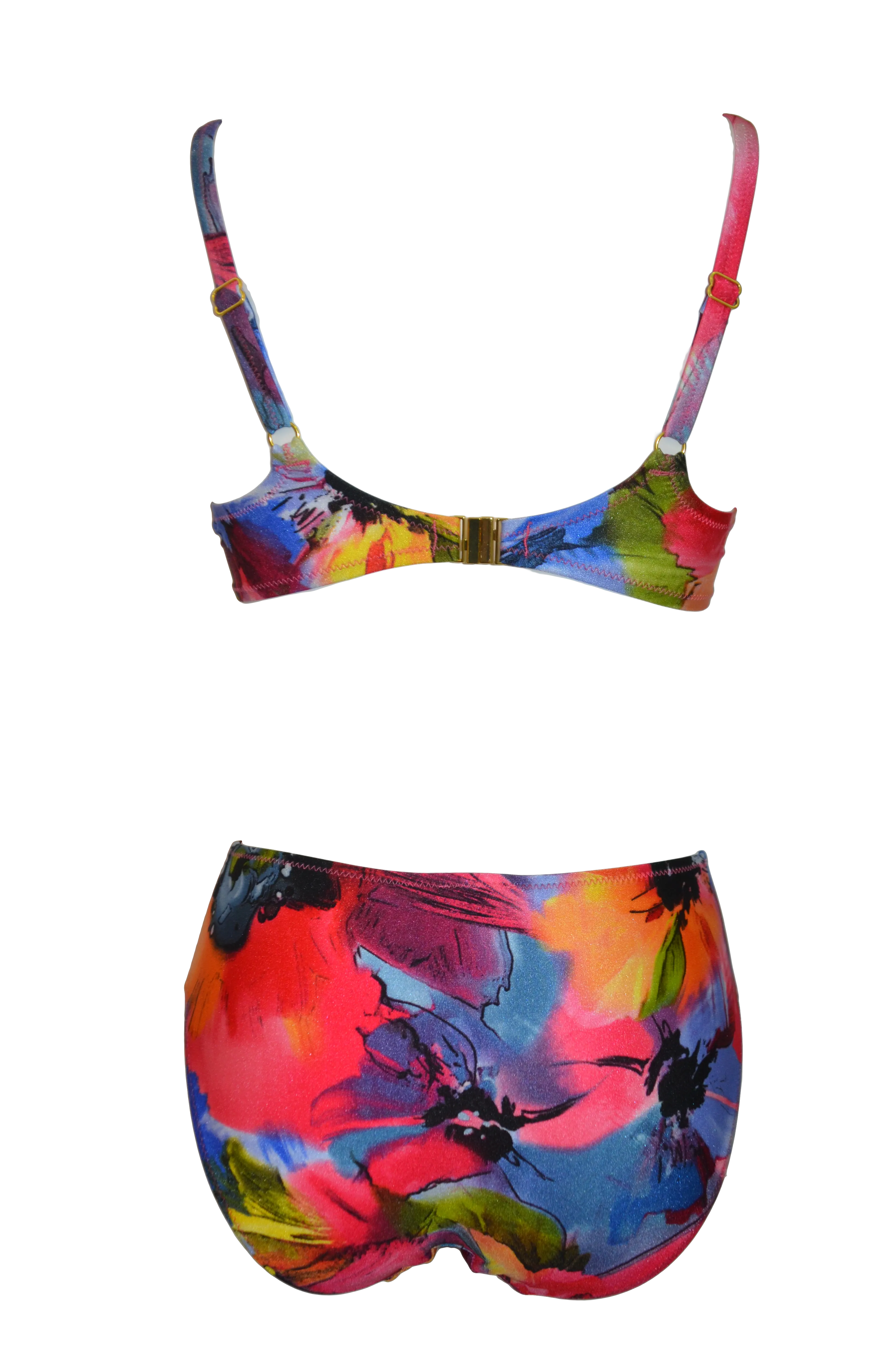 Beautiful Flower high-waist bikini bottom