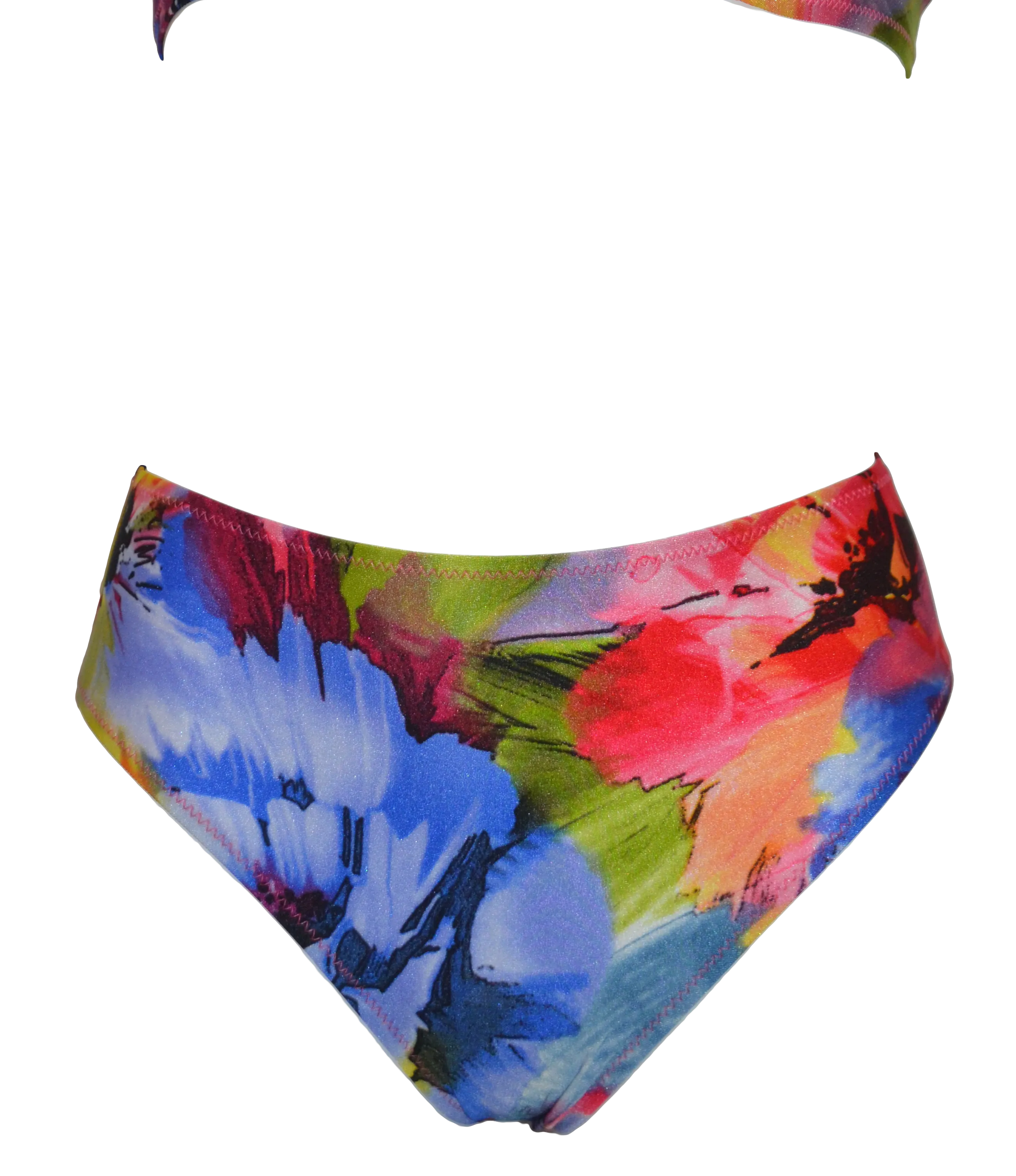 Beautiful Flower high-waist bikini bottom