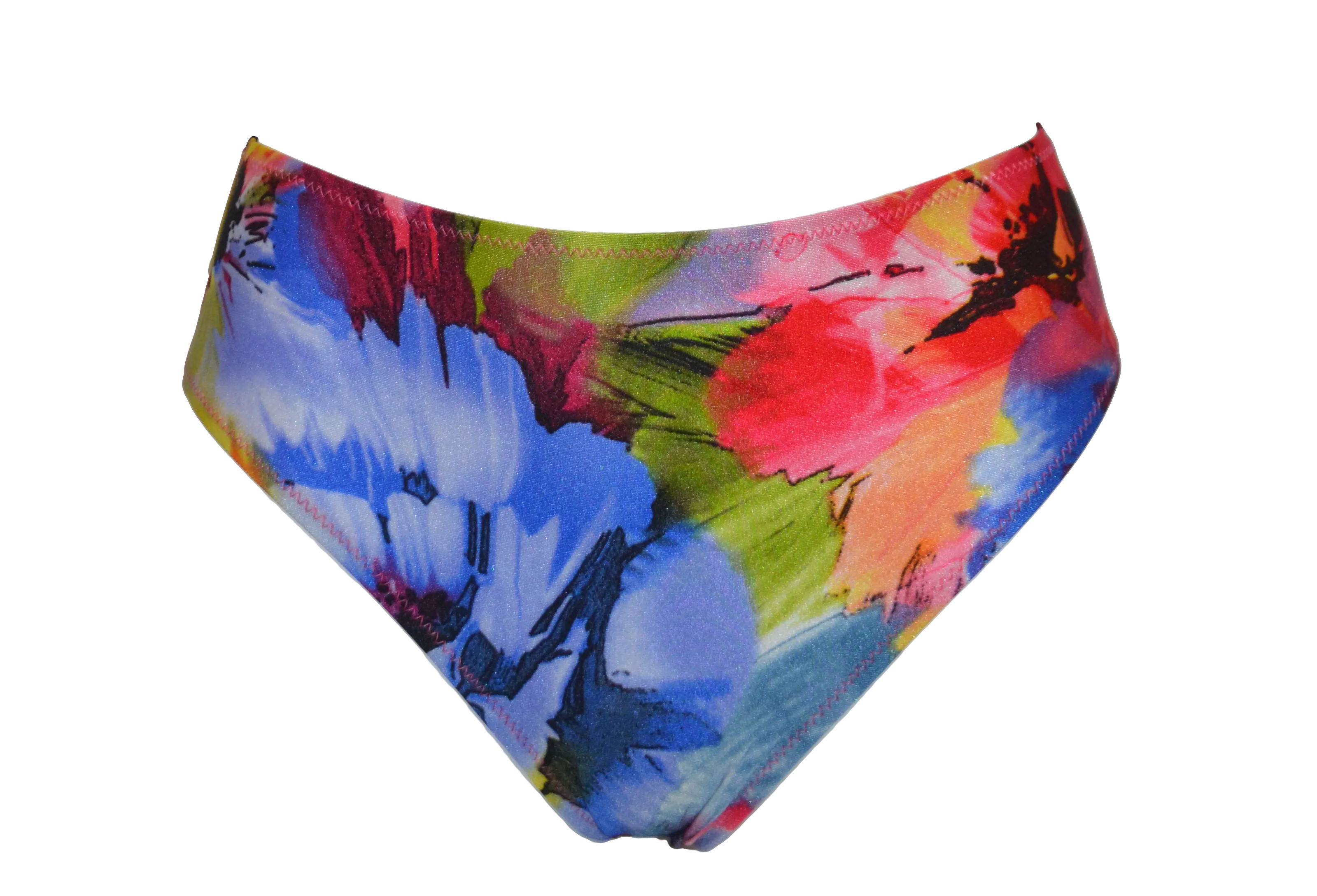 Beautiful Flower high-waist bikini bottom