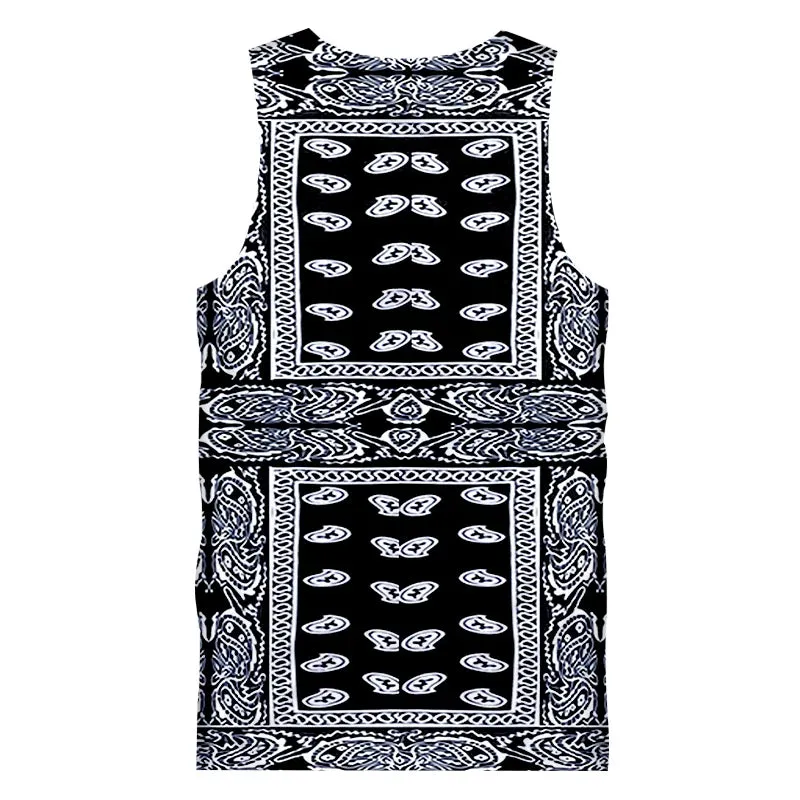 Black Bandana Summer Supreme Sleeveless Tank Top