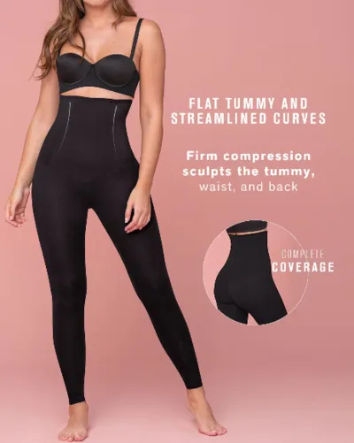 Black Color Extra High Waisted Firm Compression Legging