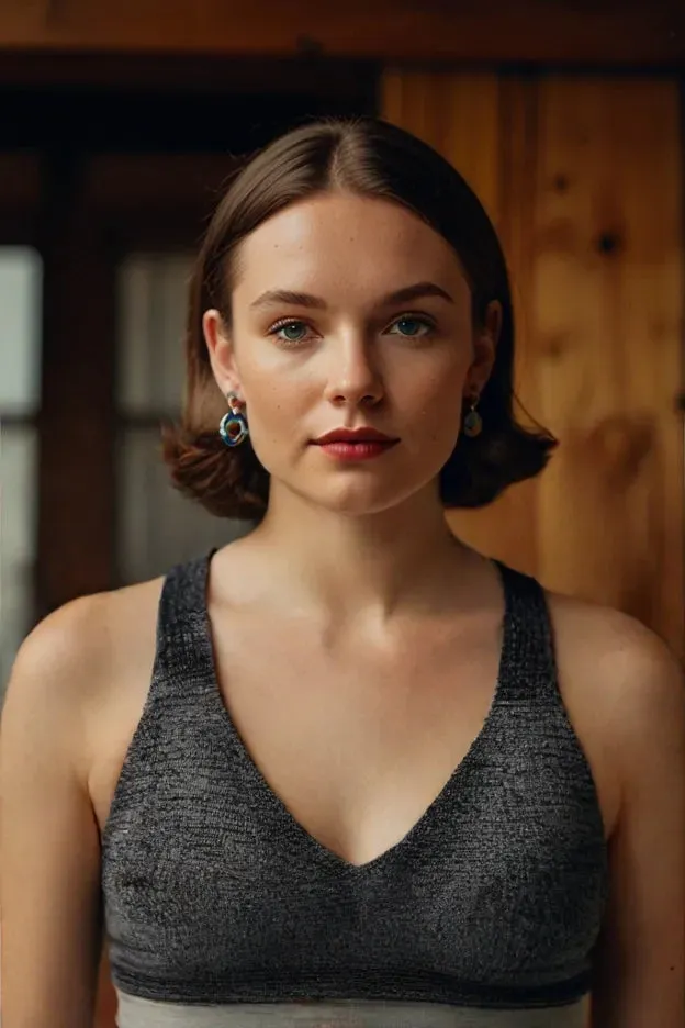 Black Jaspé Crop Bra