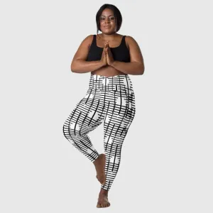 Black Recycled Crossover Leggings with Pockets