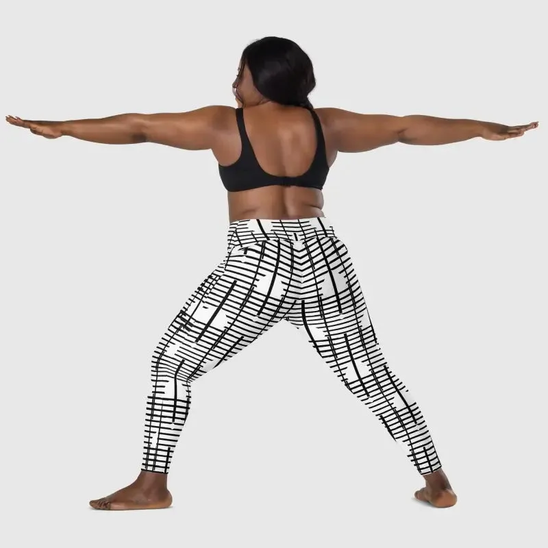 Black Recycled Crossover Leggings with Pockets