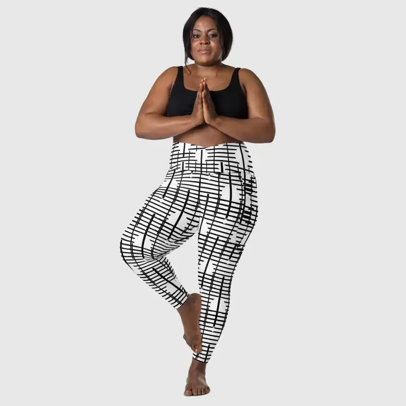 Black Recycled Crossover Leggings with Pockets