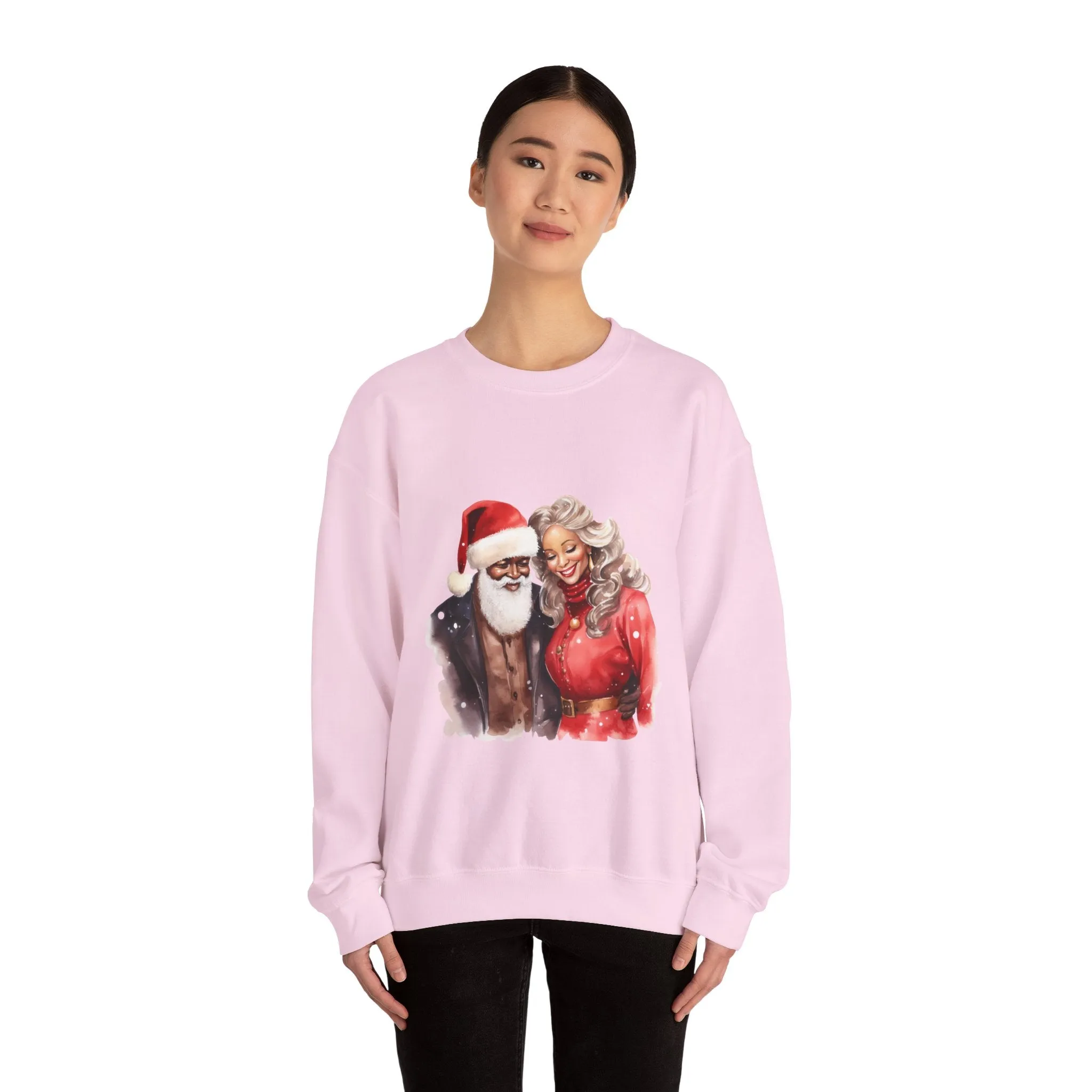 Black Santa 14 Unisex Heavy Blend™ Crewneck Sweatshirt