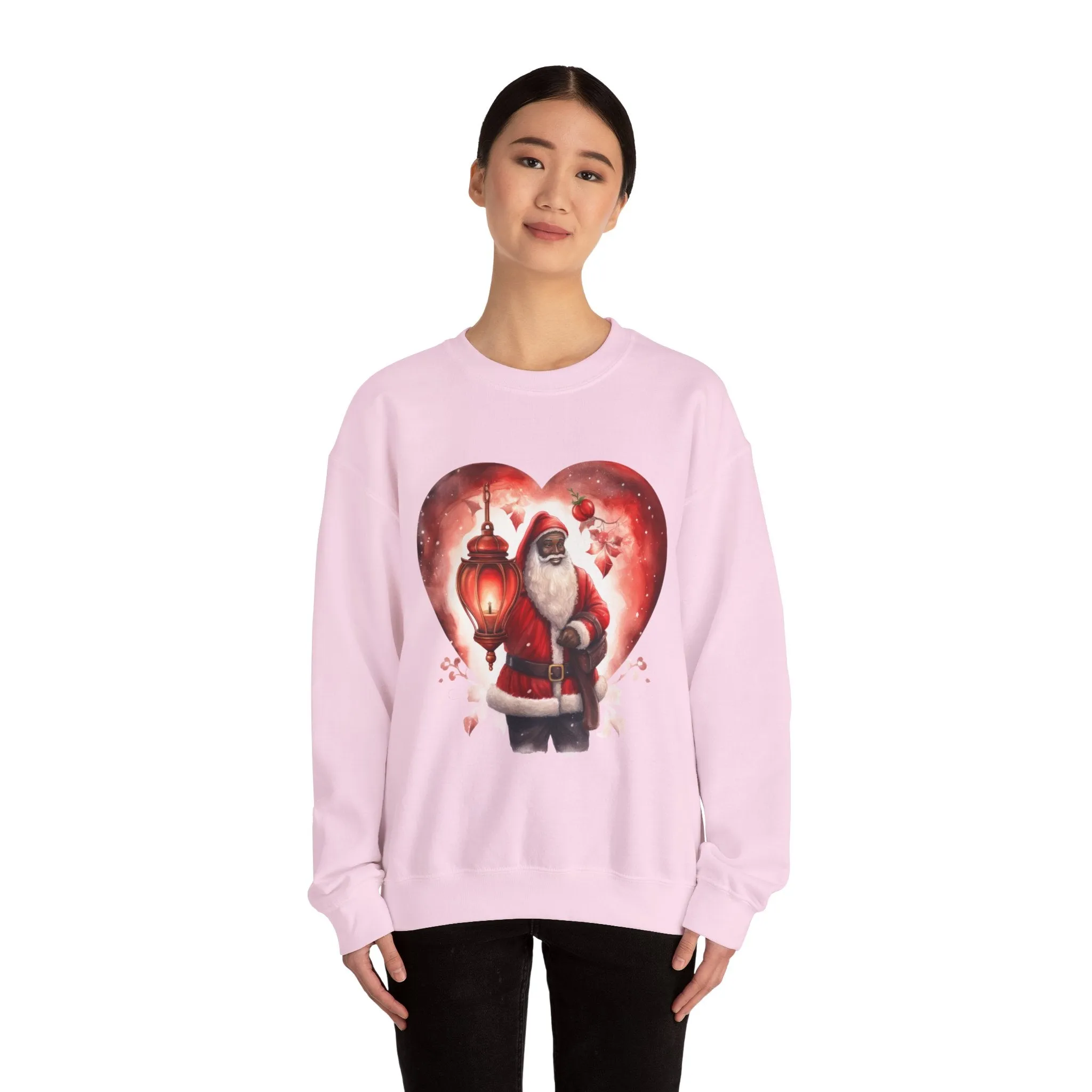 Black Santa 49 Unisex Heavy Blend™ Crewneck Sweatshirt