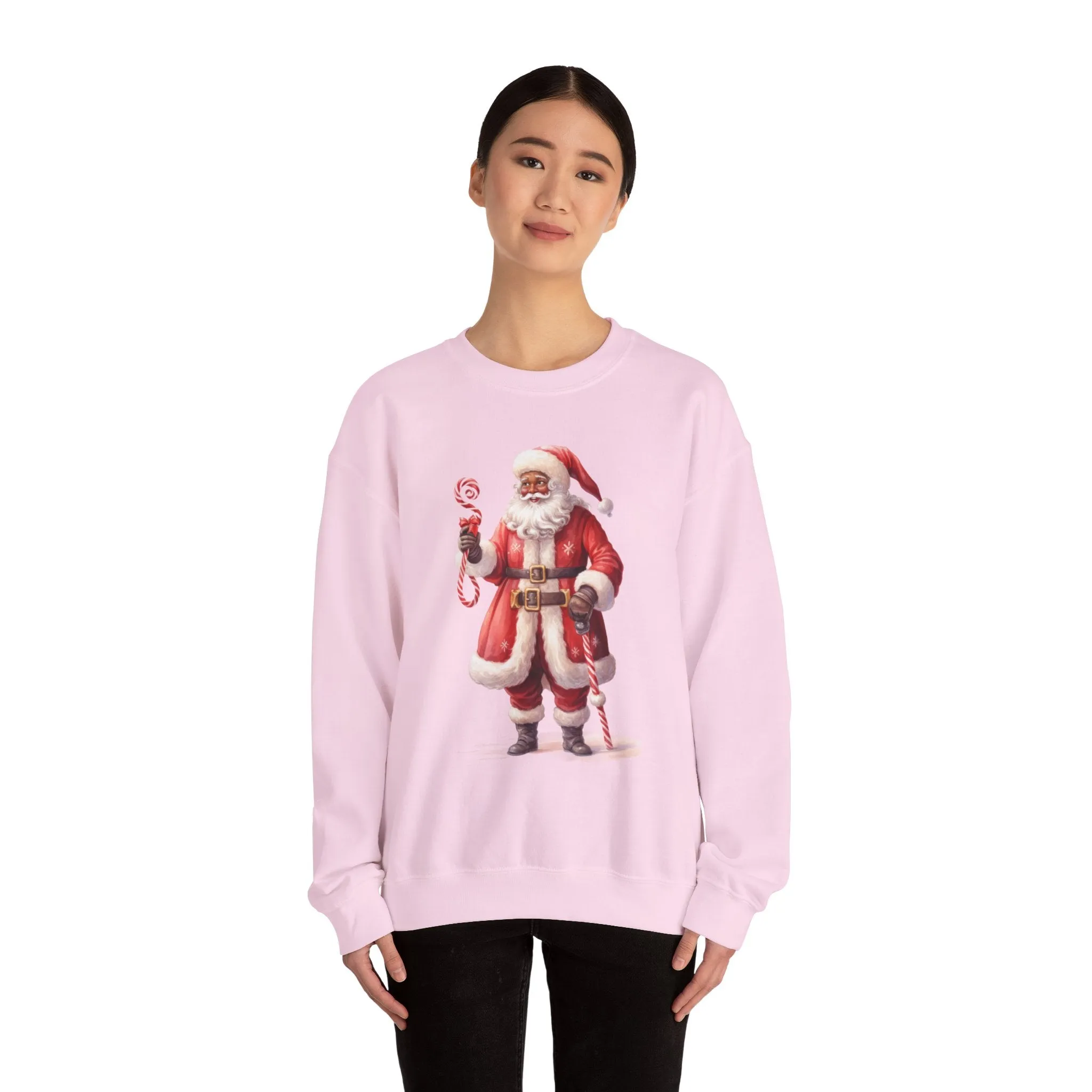 Black Santa 55 Unisex Heavy Blend™ Crewneck Sweatshirt