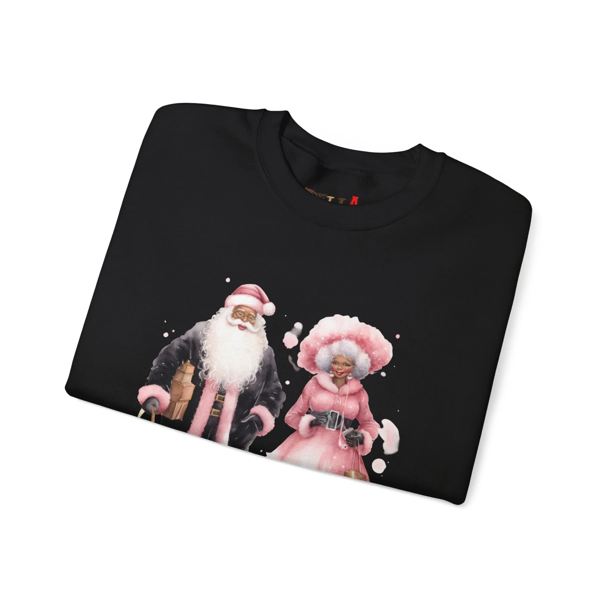 Black Santa 9 Unisex Heavy Blend™ Crewneck Sweatshirt