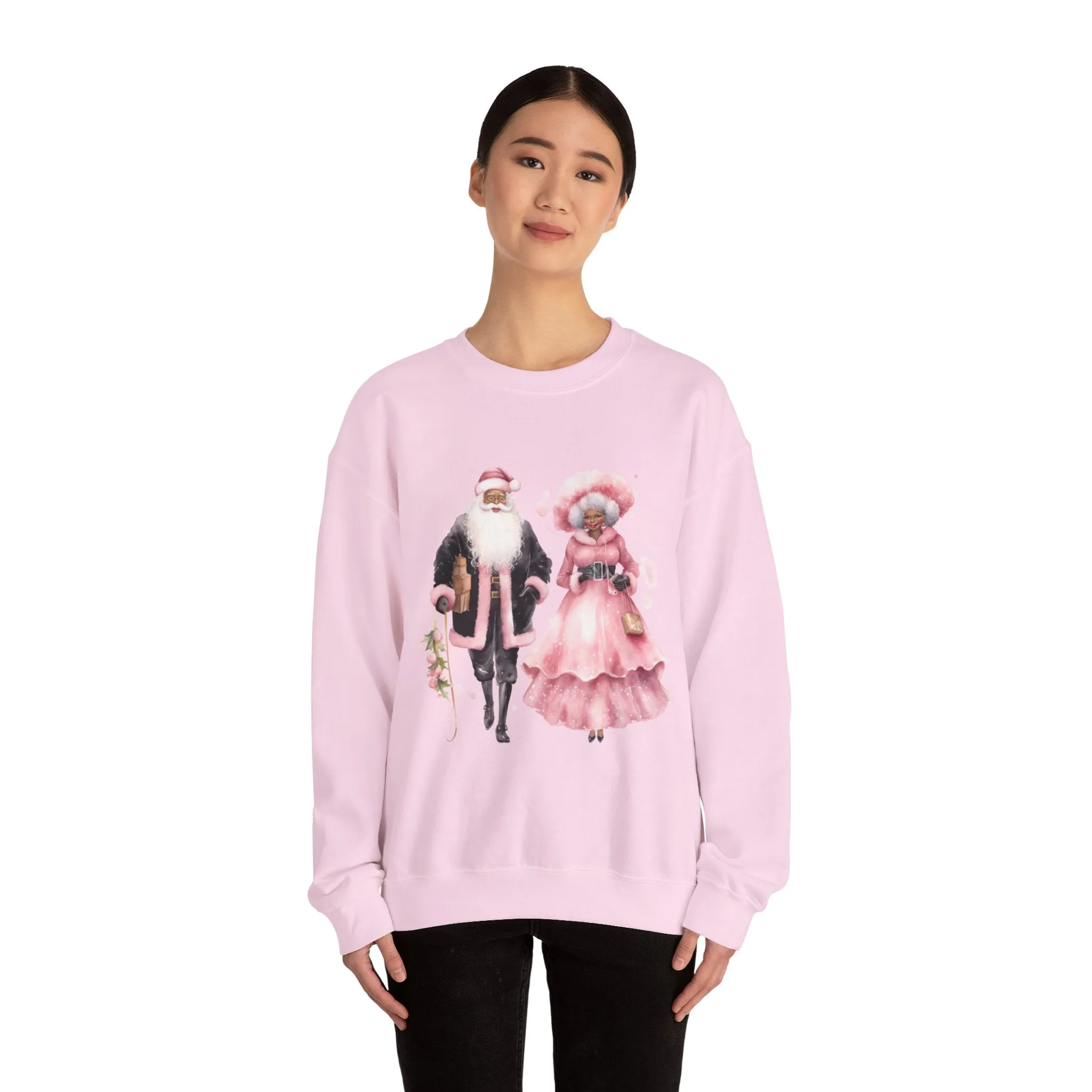 Black Santa 9 Unisex Heavy Blend™ Crewneck Sweatshirt