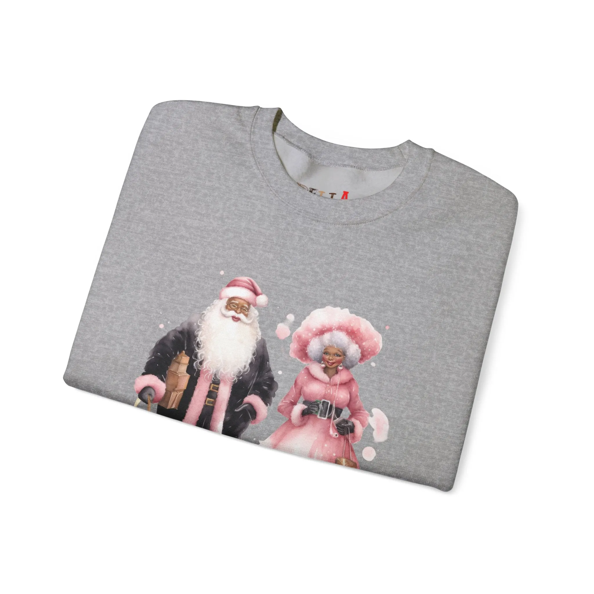 Black Santa 9 Unisex Heavy Blend™ Crewneck Sweatshirt