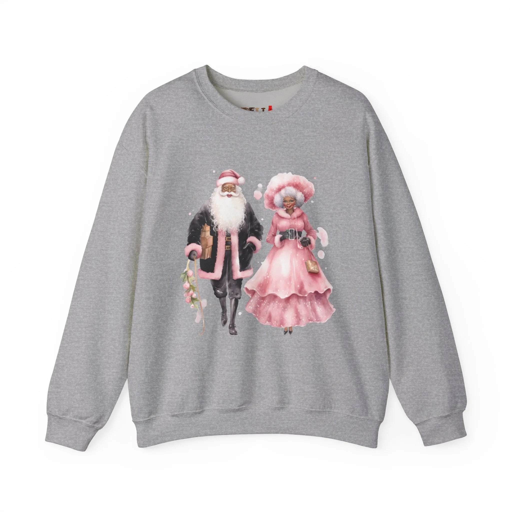 Black Santa 9 Unisex Heavy Blend™ Crewneck Sweatshirt
