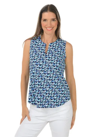 Blue Waves UPF50  Split Neck Sleeveless Top