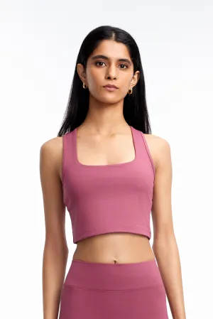 Blush Square Neck Bra-Tank