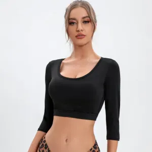 Bold Moves Open-Back Long Sleeve Crop Top