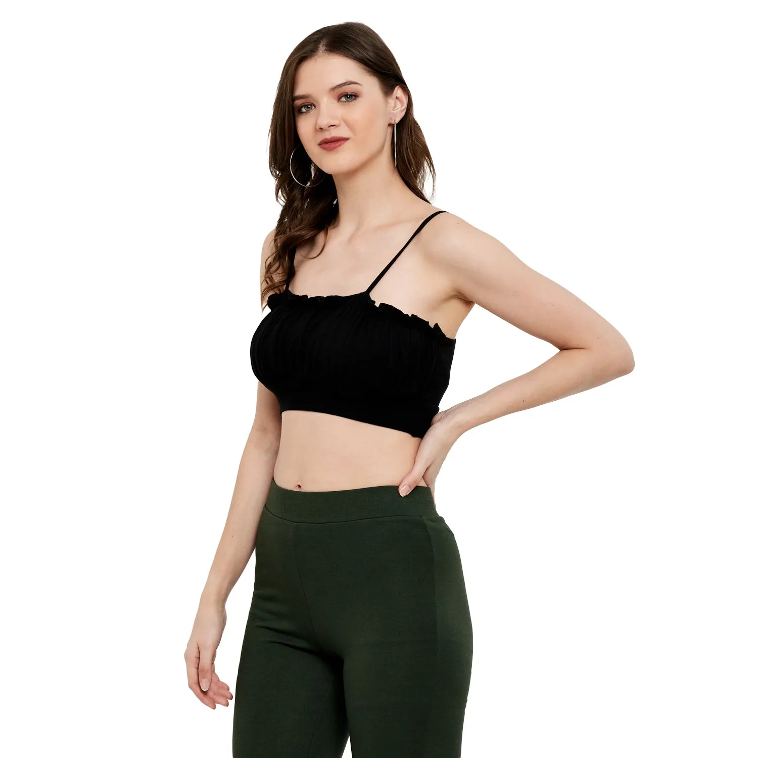 BOMBER STYLE COTTON MODAL SPANDEX BRALETTE