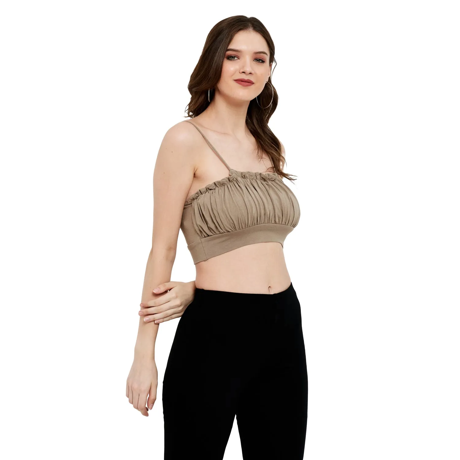 BOMBER STYLE COTTON MODAL SPANDEX BRALETTE