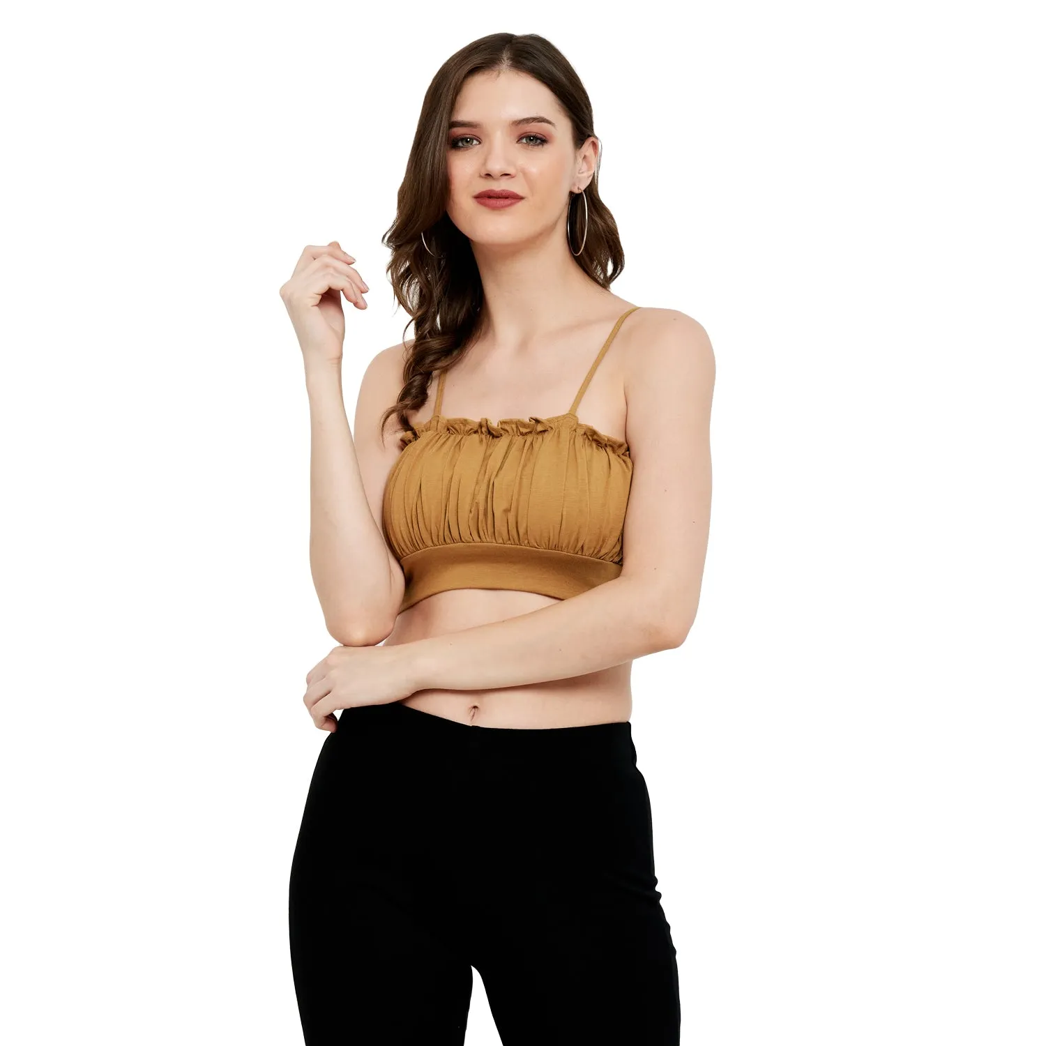 BOMBER STYLE COTTON MODAL SPANDEX BRALETTE