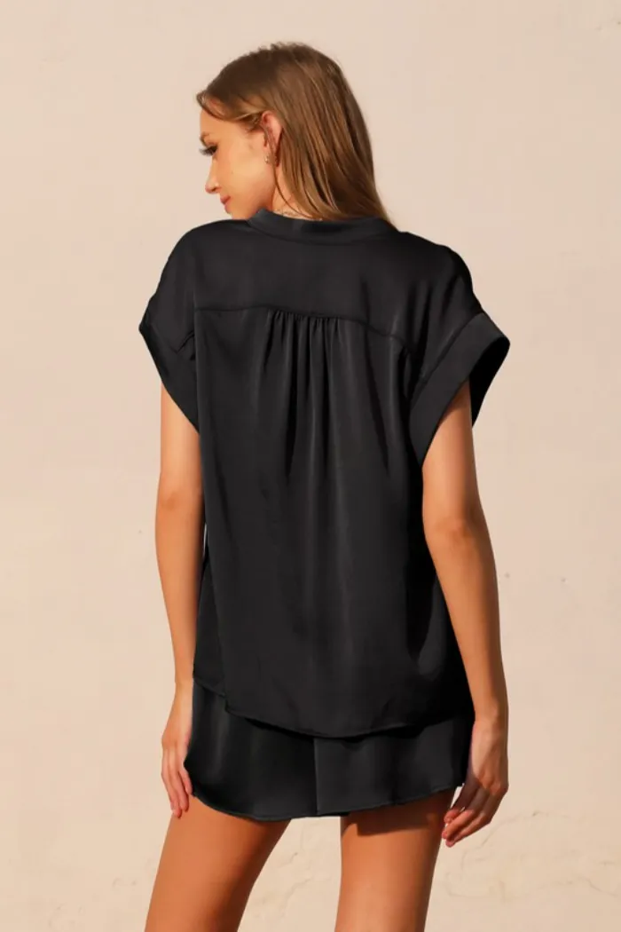 Boxy V-Neck Top