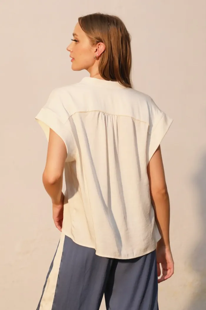 Boxy V-Neck Top