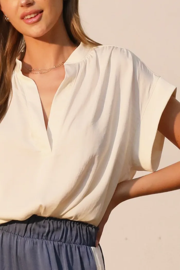 Boxy V-Neck Top