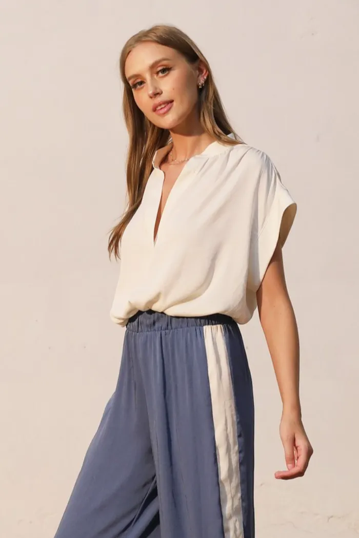 Boxy V-Neck Top