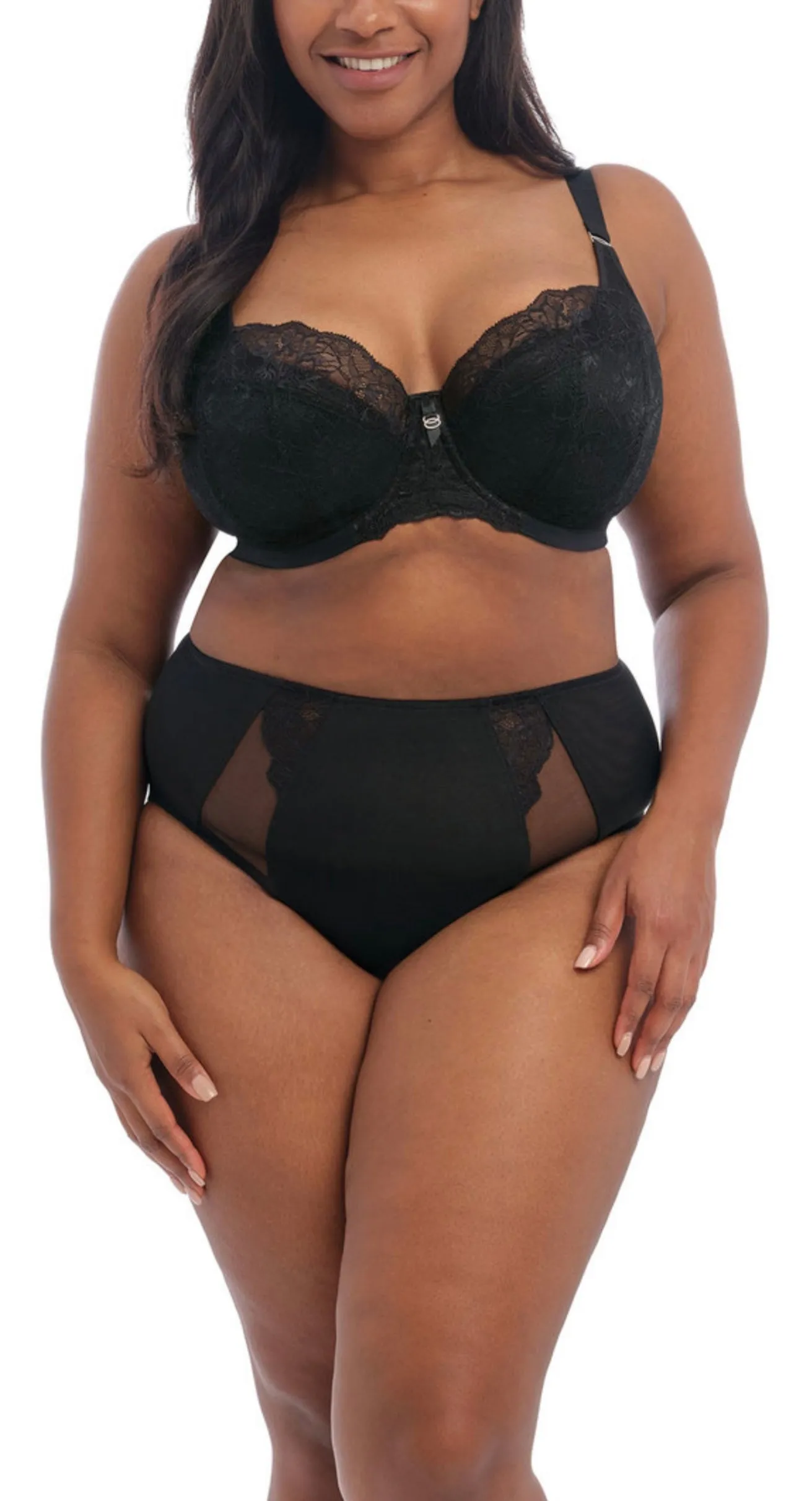 Brianna EL8081 Padded Half Cup Bra - Black